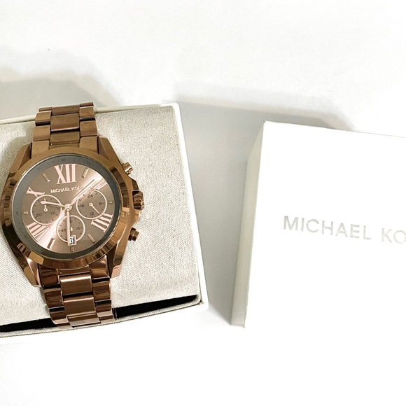 MICHAEL KORS OVERSIZED BRADSHAW MK6247 SABLE WATCH - Picture 4 of 8